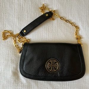 Tory Burch Reva Black Leather Purse